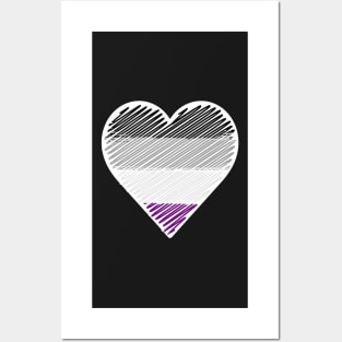 Asexual - Lgbt Pride Heart Posters and Art